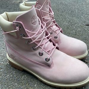 Youth Pink Timberland Boots